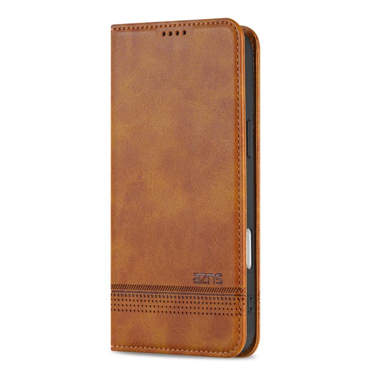 For iPhone 17 Pro AZNS Magnetic Calf Texture Flip Leather Phone Case(Light Brown) - iPhone 17 Pro Cases by AZNS | Online Shopping UK | buy2fix