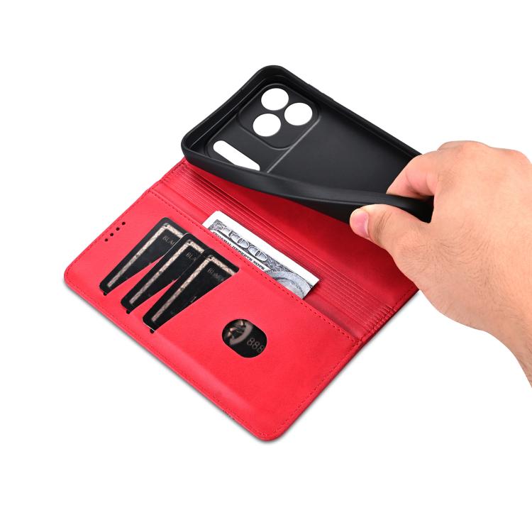 For iPhone 17 Pro AZNS Magnetic Calf Texture Flip Leather Phone Case(Red) - iPhone 17 Pro Cases by AZNS | Online Shopping UK | buy2fix