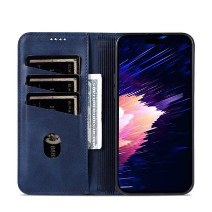 For iPhone 17 Pro AZNS Magnetic Calf Texture Flip Leather Phone Case(Dark Blue) - iPhone 17 Pro Cases by AZNS | Online Shopping UK | buy2fix