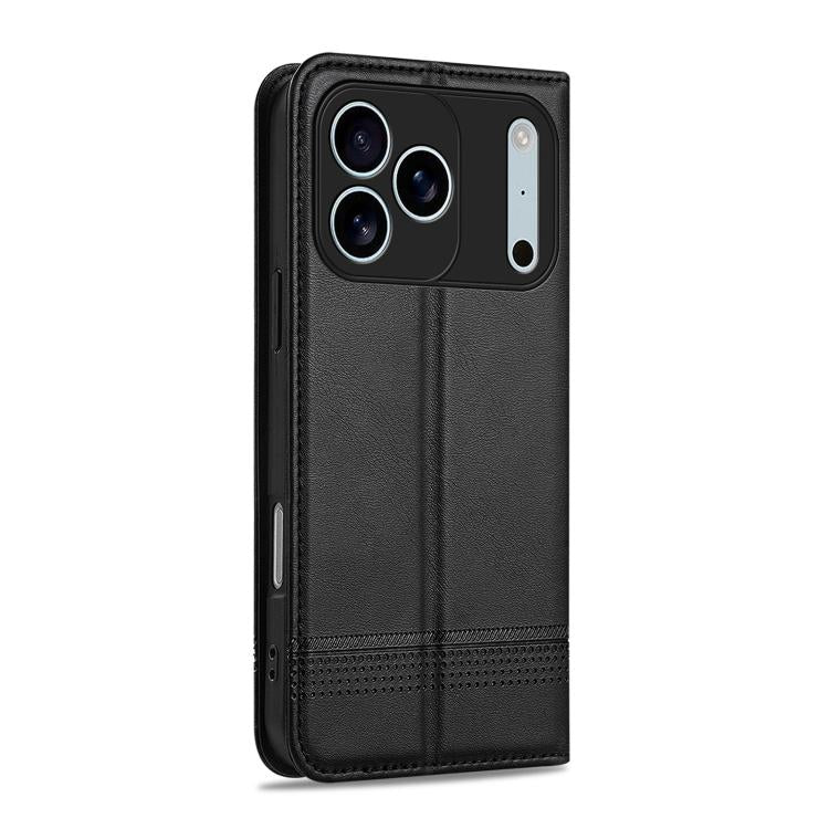 For iPhone 17 Pro AZNS Magnetic Calf Texture Flip Leather Phone Case(Black) - iPhone 17 Pro Cases by AZNS | Online Shopping UK | buy2fix