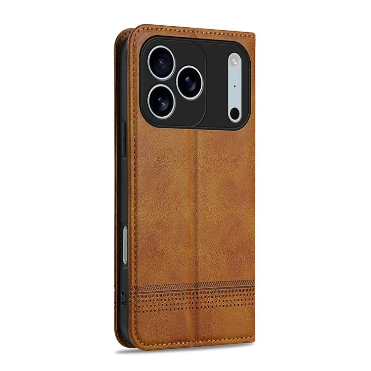 For iPhone 17 Pro Max AZNS Magnetic Calf Texture Flip Leather Phone Case(Light Brown) - iPhone 17 Pro Max Cases by AZNS | Online Shopping UK | buy2fix