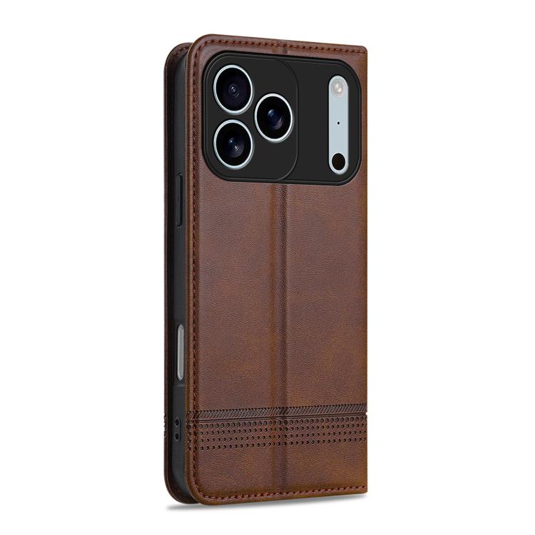 For iPhone 17 Pro Max AZNS Magnetic Calf Texture Flip Leather Phone Case(Dark Brown) - iPhone 17 Pro Max Cases by AZNS | Online Shopping UK | buy2fix