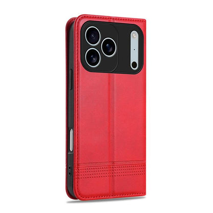 For iPhone 17 Pro Max AZNS Magnetic Calf Texture Flip Leather Phone Case(Red) - iPhone 17 Pro Max Cases by AZNS | Online Shopping UK | buy2fix