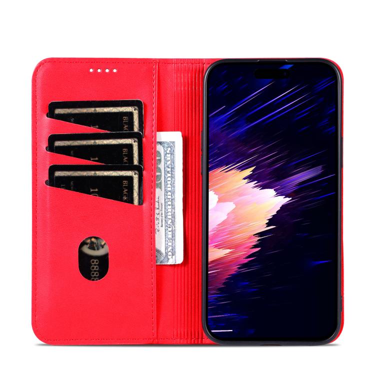 For iPhone 17 Pro Max AZNS Magnetic Calf Texture Flip Leather Phone Case(Red) - iPhone 17 Pro Max Cases by AZNS | Online Shopping UK | buy2fix