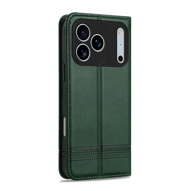 For iPhone 17 Pro Max AZNS Magnetic Calf Texture Flip Leather Phone Case(Dark Green) - iPhone 17 Pro Max Cases by AZNS | Online Shopping UK | buy2fix