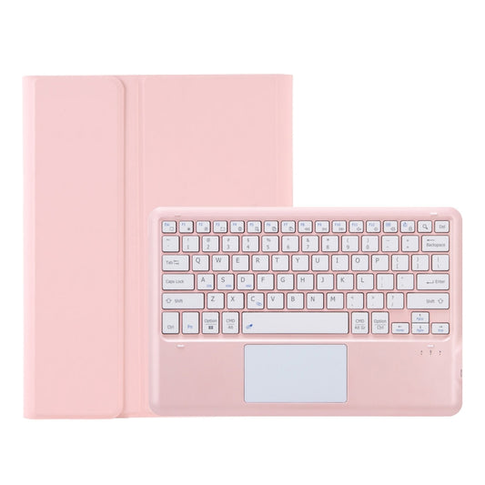 For Samsung Galaxy Tab S10+ 12.4 A810B-A Touch Pad Detachable Bluetooth Keyboard Leather Tablet Case(Pink) by buy2fix
