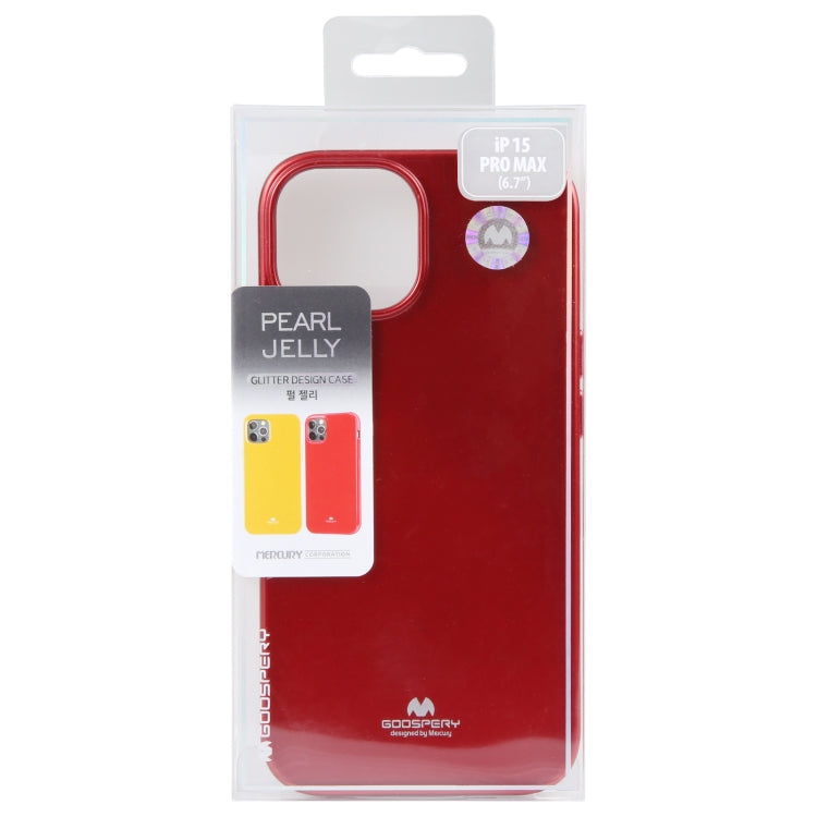 For iPhone 15 Pro Max GOOSPERY PEARL JELLY Shockproof TPU Phone Case(Red) - iPhone 15 Pro Max Cases by GOOSPERY | Online Shopping UK | buy2fix