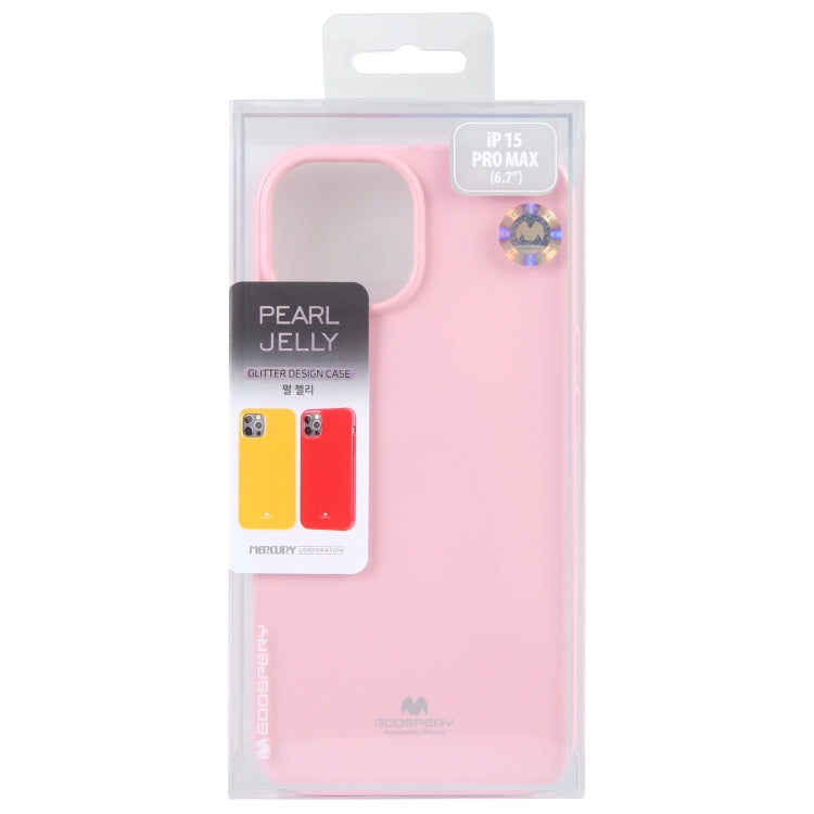 For iPhone 15 Pro Max GOOSPERY PEARL JELLY Shockproof TPU Phone Case(Pink) - iPhone 15 Pro Max Cases by GOOSPERY | Online Shopping UK | buy2fix