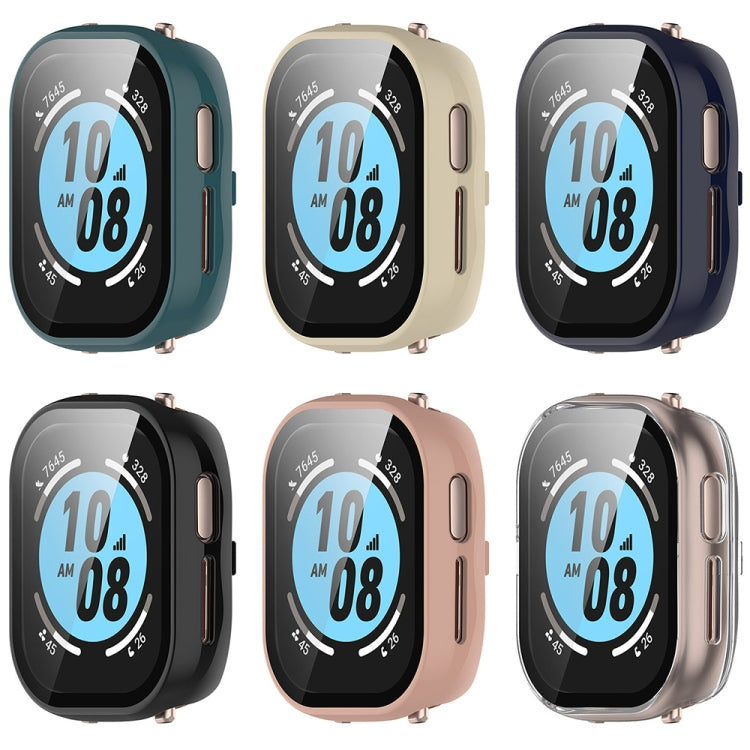 For Honor Watch 4 PC + 9H Tempered Glass Integrated Watch Case(Ivory White) by buy2fix