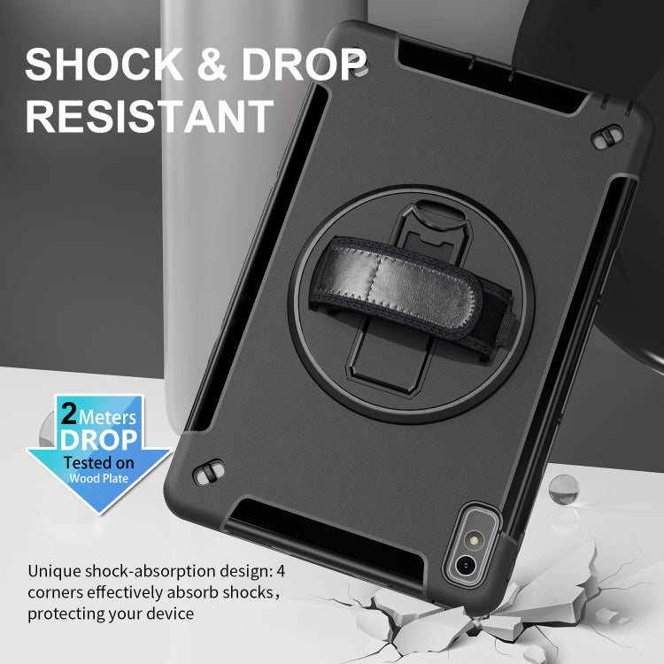 For Lenovo Tab P11 2nd Gen Multifunctional Three Proof Holder Tablet Case(Black) - Lenovo by buy2fix | Online Shopping UK | buy2fix