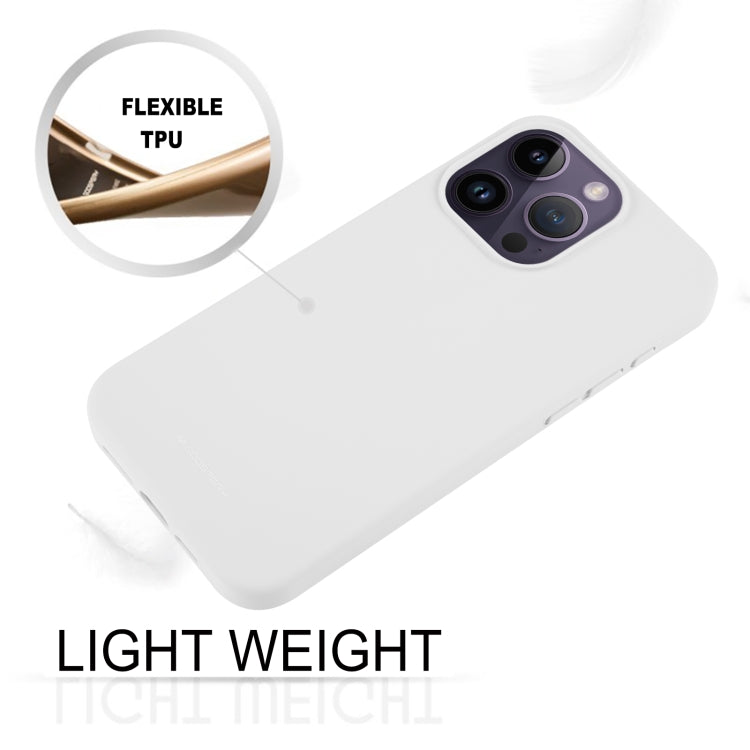 For iPhone 15 Pro GOOSPERY SILICONE Silky Soft TPU Phone Case(White) - iPhone 15 Pro Cases by GOOSPERY | Online Shopping UK | buy2fix