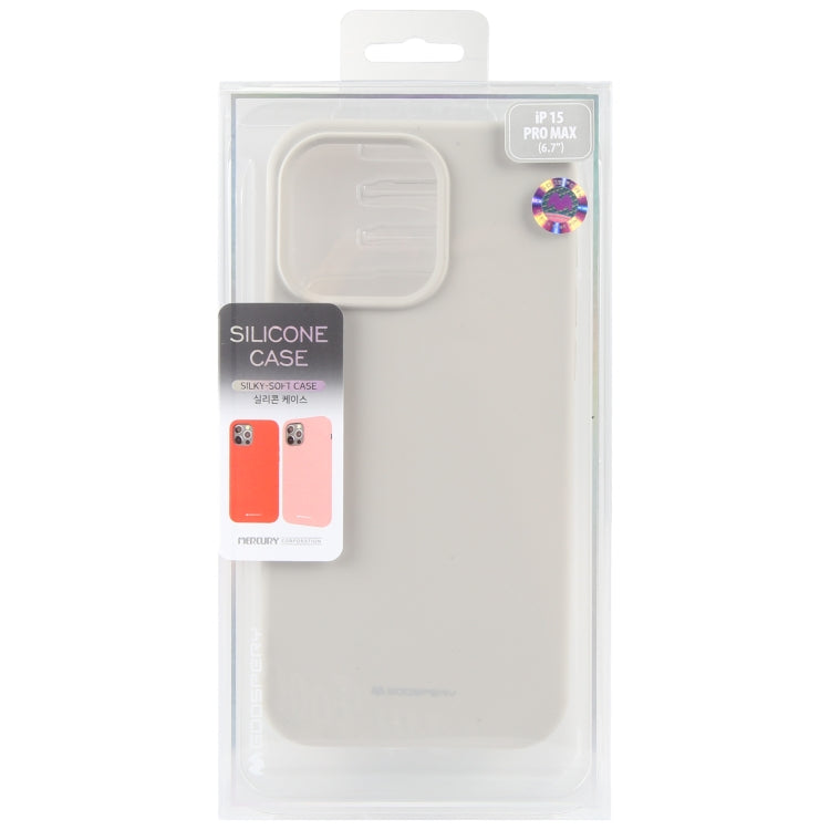 For iPhone 15 Pro GOOSPERY SILICONE Silky Soft TPU Phone Case(White) - iPhone 15 Pro Cases by GOOSPERY | Online Shopping UK | buy2fix