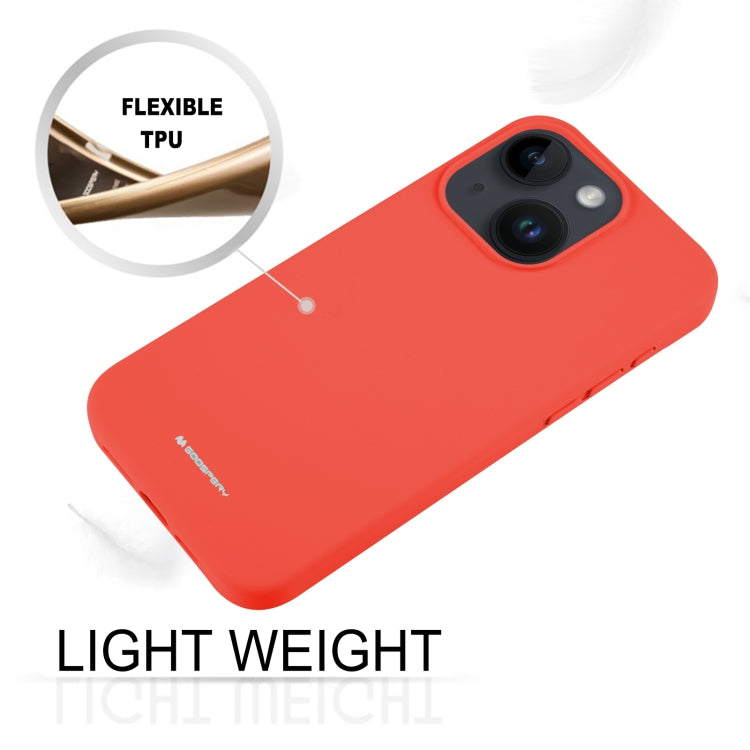 For iPhone 15 Plus GOOSPERY SILICONE Silky Soft TPU Phone Case(Red) - iPhone 15 Plus Cases by GOOSPERY | Online Shopping UK | buy2fix