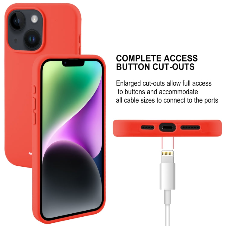 For iPhone 15 Plus GOOSPERY SILICONE Silky Soft TPU Phone Case(Red) - iPhone 15 Plus Cases by GOOSPERY | Online Shopping UK | buy2fix