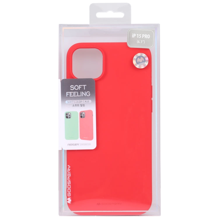 For iPhone 15 Pro GOOSPERY SOFT FEELING Liquid TPU Soft Phone Case(Red) - iPhone 15 Pro Cases by GOOSPERY | Online Shopping UK | buy2fix