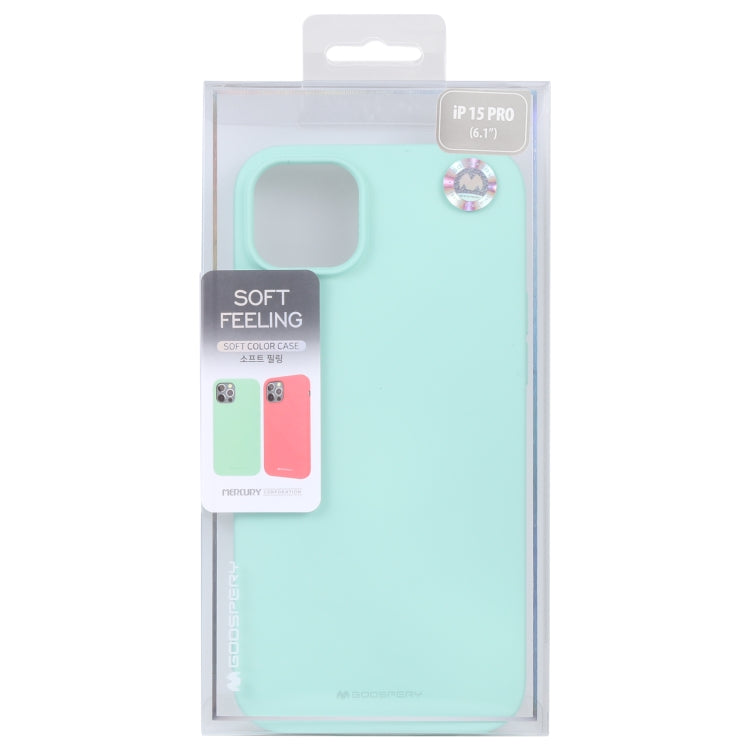 For iPhone 15 Pro GOOSPERY SOFT FEELING Liquid TPU Soft Phone Case(Mint Green) - iPhone 15 Pro Cases by GOOSPERY | Online Shopping UK | buy2fix