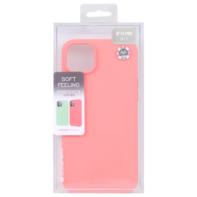 For iPhone 15 Pro GOOSPERY SOFT FEELING Liquid TPU Soft Phone Case(Pink) - iPhone 15 Pro Cases by GOOSPERY | Online Shopping UK | buy2fix