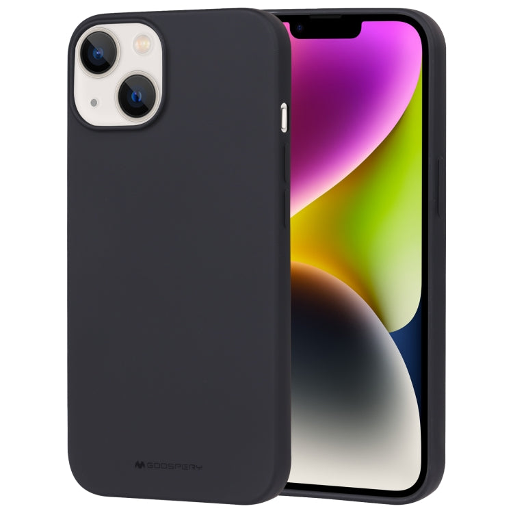 For iPhone 15 Plus GOOSPERY SOFT FEELING Liquid TPU Soft Phone Case(Black) - iPhone 15 Plus Cases by GOOSPERY | Online Shopping UK | buy2fix