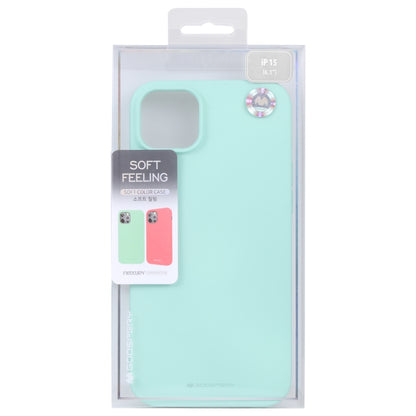 For iPhone 15 Plus GOOSPERY SOFT FEELING Liquid TPU Soft Phone Case(Mint Green) - iPhone 15 Plus Cases by GOOSPERY | Online Shopping UK | buy2fix