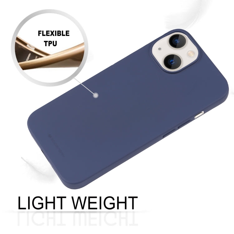 For iPhone 15 Plus GOOSPERY SOFT FEELING Liquid TPU Soft Phone Case(Dark Blue) - iPhone 15 Plus Cases by GOOSPERY | Online Shopping UK | buy2fix