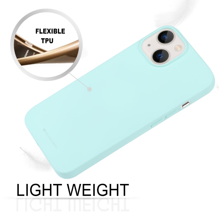 For iPhone 15 GOOSPERY SOFT FEELING Liquid TPU Soft Phone Case(Mint Green) - iPhone 15 Cases by GOOSPERY | Online Shopping UK | buy2fix