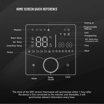 BHT-009GBLW Electric Heating WiFi Smart Home LED Thermostat(White) by buy2fix