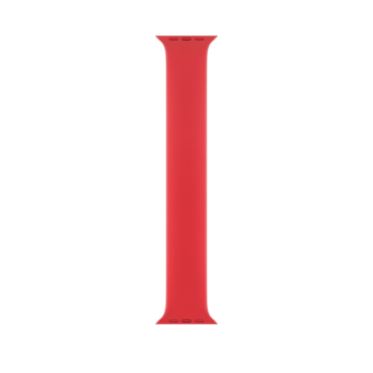 For Apple Watch Series 9&8&7 41mm / SE 3&SE 2&6&SE&5&4 40mm / 3&2&1 38mm Solid Color Elastic Silicone Watch Band, Size:S 130mm (Red) by buy2fix