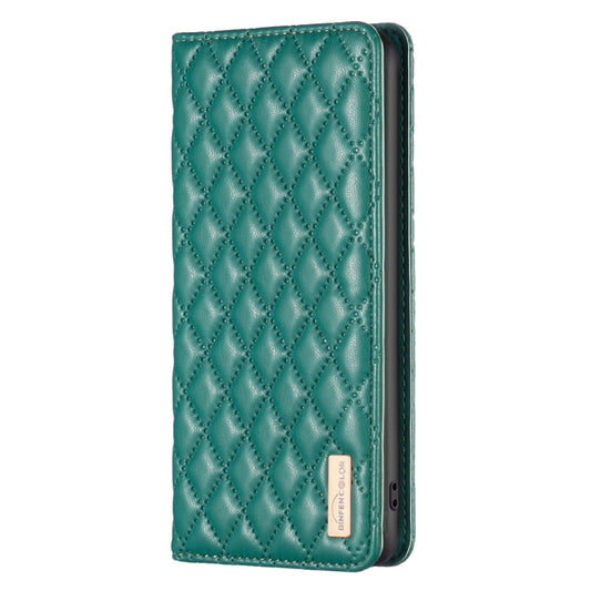 For OPPO A38 4G Diamond Lattice Magnetic Leather Flip Phone Case(Green) by buy2fix