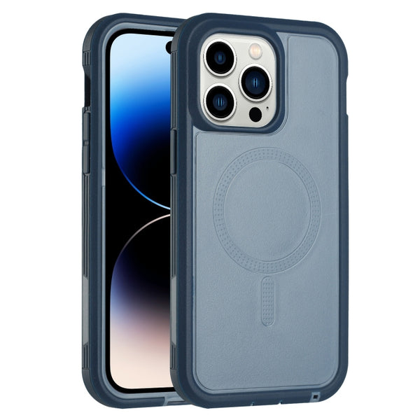 For iPhone 15 Pro Defender Series XT MagSafe Magnetic PC + TPU Shockproof Phone Case(Blue) by buy2fix