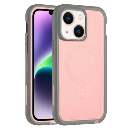 For iPhone 14 Plus Defender Series XT MagSafe Magnetic PC + TPU Shockproof Phone Case(Pink+Grey) - iPhone 14 Plus Cases by buy2fix | Online Shopping UK | buy2fix