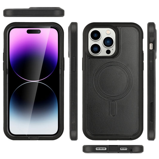 For iPhone 14 Pro Max Defender Series XT MagSafe Magnetic PC + TPU Shockproof Phone Case(Black) by buy2fix