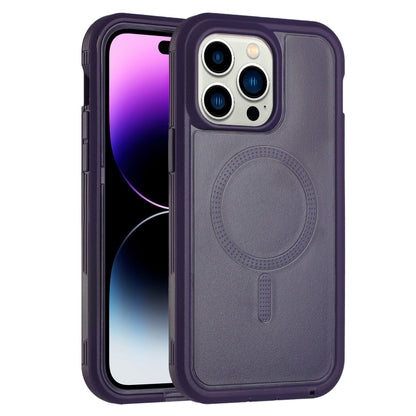 For iPhone 14 Pro Max Defender Series XT MagSafe Magnetic PC + TPU Shockproof Phone Case(Dark Purple) - iPhone 14 Pro Max Cases by buy2fix | Online Shopping UK | buy2fix
