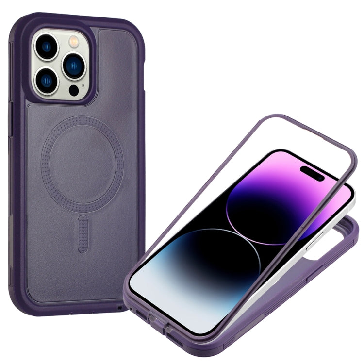 For iPhone 13 Defender Series XT MagSafe Magnetic PC + TPU Shockproof Phone Case(Dark Purple) - iPhone 13 Cases by buy2fix | Online Shopping UK | buy2fix