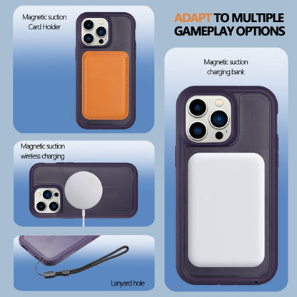 For iPhone 13 Pro Max Defender Series XT MagSafe Magnetic PC + TPU Shockproof Phone Case(Dark Purple) by buy2fix