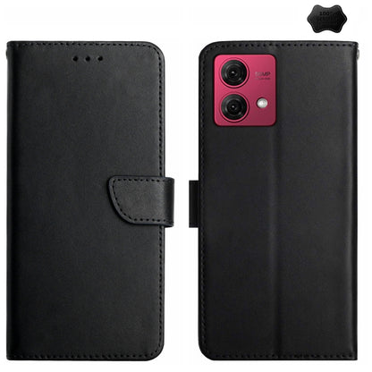 For Motorola Edge 40 Neo Genuine Leather Fingerprint-proof Horizontal Flip Phone Case(Black) - Motorola Cases by buy2fix | Online Shopping UK | buy2fix