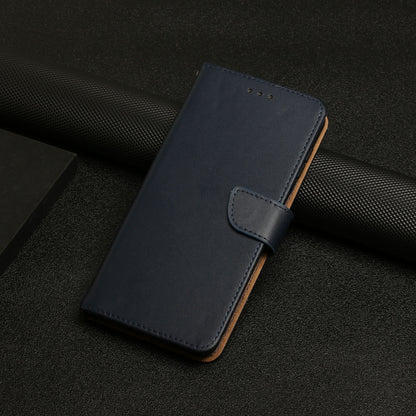 For Motorola Moto G35 5G Genuine Leather Fingerprint-proof Horizontal Flip Phone Case(Blue) - Motorola Cases by buy2fix | Online Shopping UK | buy2fix