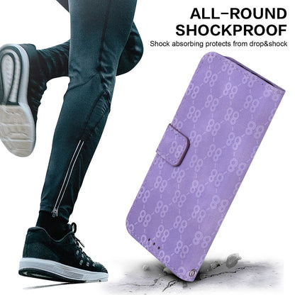 For OnePlus 11 Double 8-shaped Embossed Leather Phone Case(Purple) by buy2fix