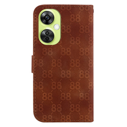 For OnePlus 11 Double 8-shaped Embossed Leather Phone Case(Brown) by buy2fix