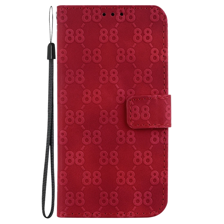 For OnePlus 11 Double 8-shaped Embossed Leather Phone Case(Red) by buy2fix