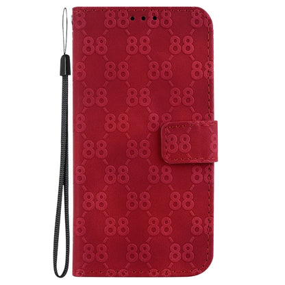 For OnePlus 11 Double 8-shaped Embossed Leather Phone Case(Red) by buy2fix