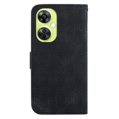 For OnePlus 11 Double 8-shaped Embossed Leather Phone Case(Black) by buy2fix