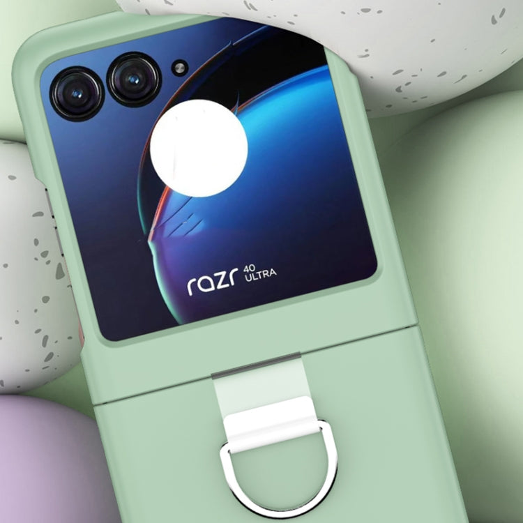 For Motorola Razr 40 Ultra Skin Feel PC Foldable Phone Case with Ring(Dark Blue) by buy2fix