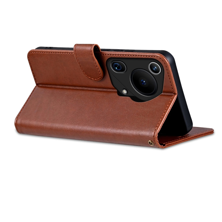 For Huawei Pura 70 Ultra AZNS Sheepskin Texture Flip Leather Phone Case(Brown) - Huawei Cases by AZNS | Online Shopping UK | buy2fix