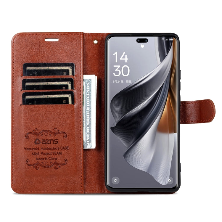 For Huawei nova13 Pro AZNS Sheepskin Texture Flip Leather Phone Case(Brown) - Huawei Cases by AZNS | Online Shopping UK | buy2fix