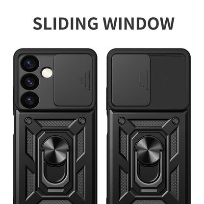 For Samsung Galaxy S24+ 5G Sliding Camera Cover Design TPU+PC Phone Case(Black) - Galaxy S24+ 5G Cases by buy2fix | Online Shopping UK | buy2fix