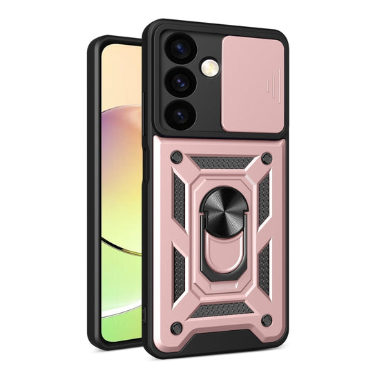 For Samsung Galaxy S24+ 5G Sliding Camera Cover Design TPU+PC Phone Case(Rose Gold)