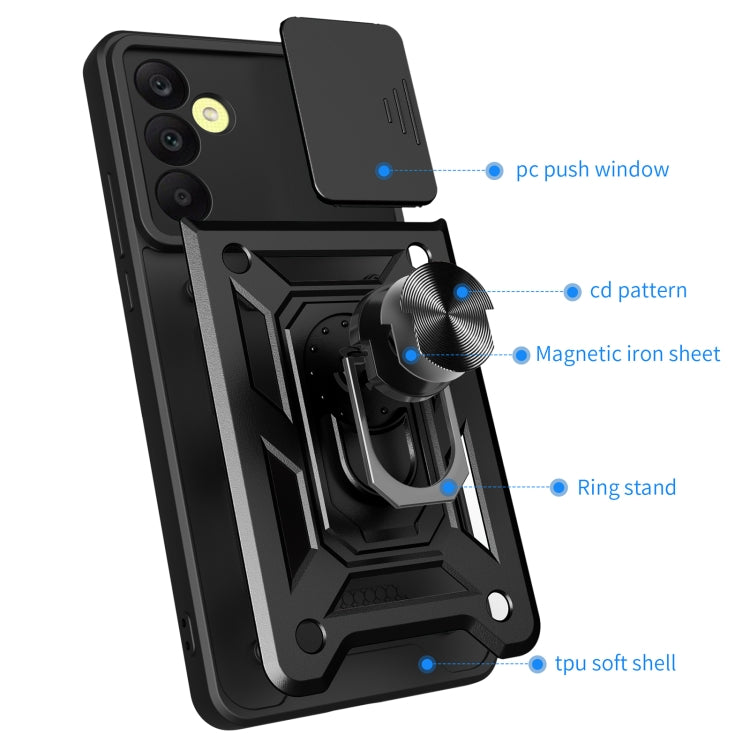 For Samsung Galaxy A25 5G Sliding Camera Cover Design TPU+PC Phone Case(Silver) by buy2fix