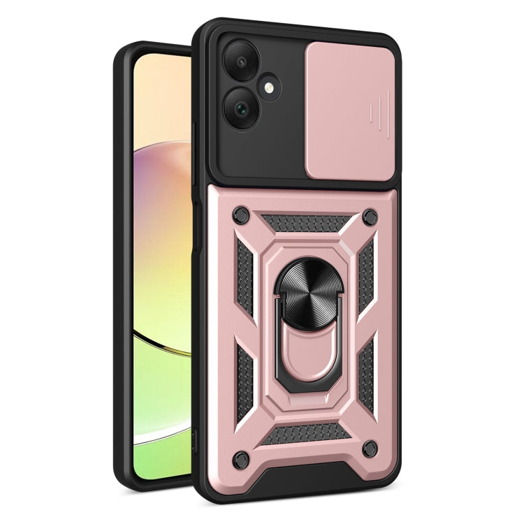 For Samsung Galaxy A05 Sliding Camera Cover Design TPU+PC Phone Case(Rose Gold) - Galaxy Phone Cases by buy2fix | Online Shopping UK | buy2fix