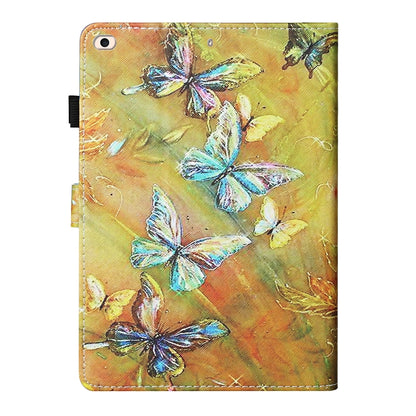 For iPad Air Colored Drawing Stitching Horizontal Flip Leather Case with Holder & Card Slots & Sleep / Wake-up Function & Anti-skid strip(Butterfly) - More iPad Cases by buy2fix | Online Shopping UK | buy2fix