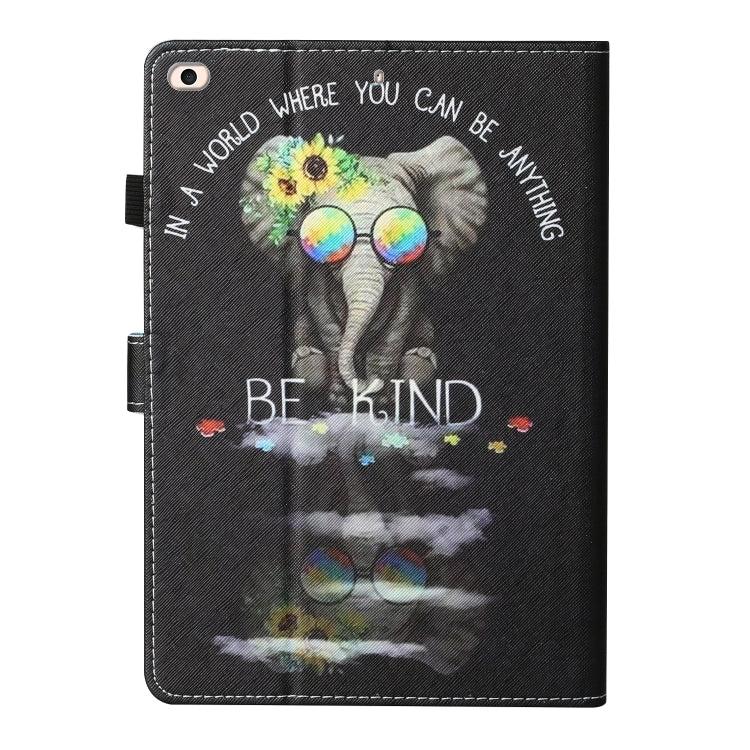 For iPad Air Colored Drawing Stitching Horizontal Flip Leather Case with Holder & Card Slots & Sleep / Wake-up Function & Anti-skid strip(Glasses Icon) - More iPad Cases by buy2fix | Online Shopping UK | buy2fix